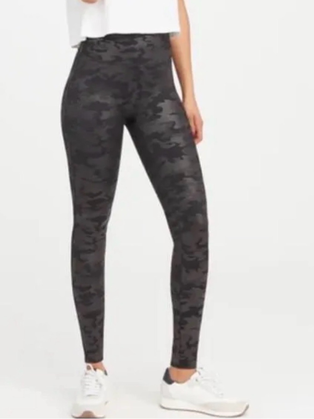 SPANX High-Rise Camo Print Leggings - Black